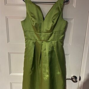 ALFRED SUNG V-Neck Green Midi Dress